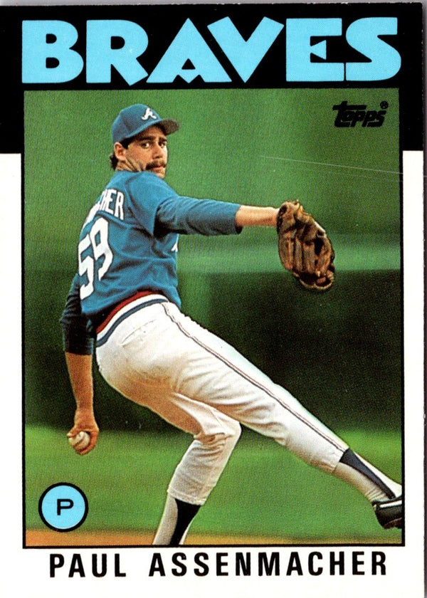 1986 Topps Traded Paul Assenmacher #4T