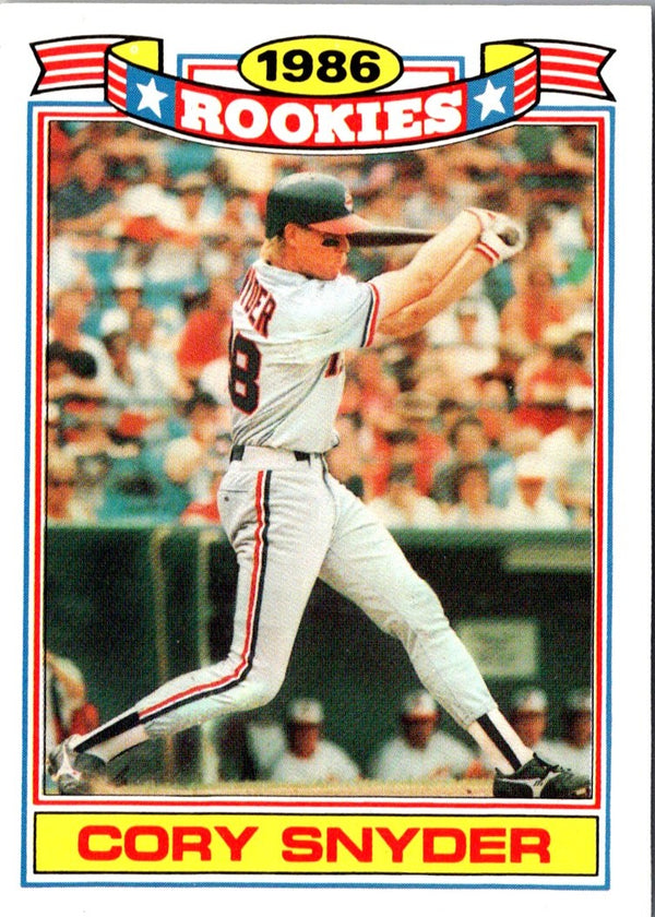 1987 Topps Glossy Rookies Cory Snyder #16