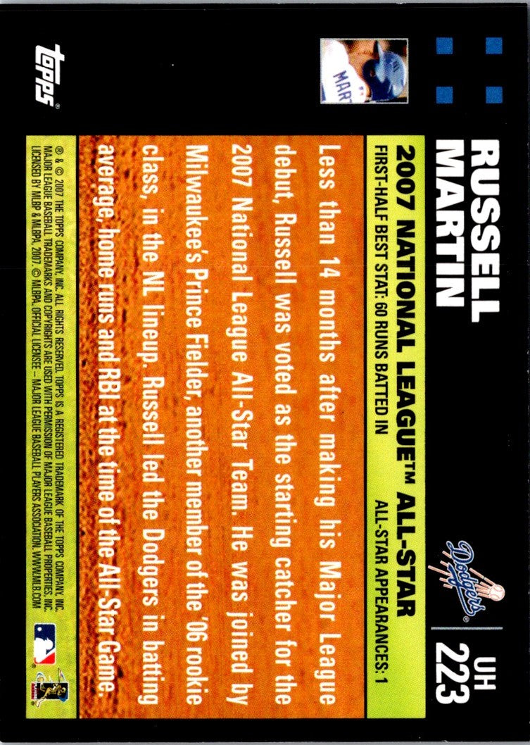 2007 Topps Updates & Highlights Russell Martin