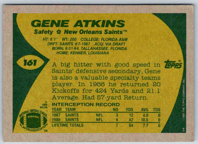 1989 Topps Gene Atkins