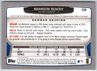 2013 Bowman Brandon Beachy #134