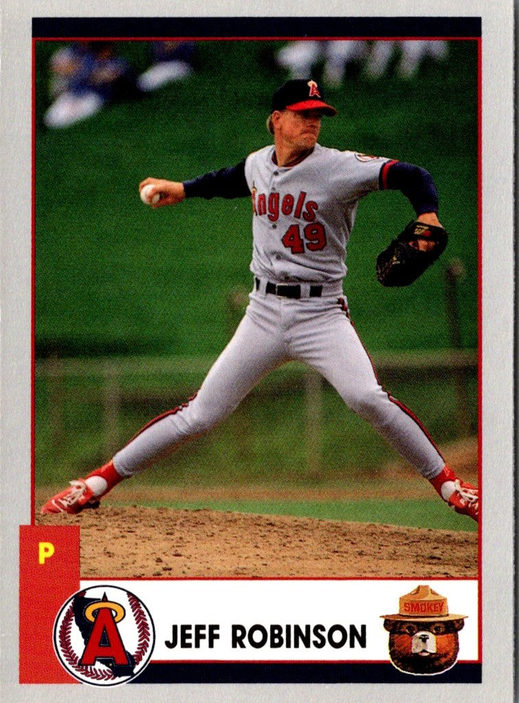1991 California Angels Smokey Jeff Robinson