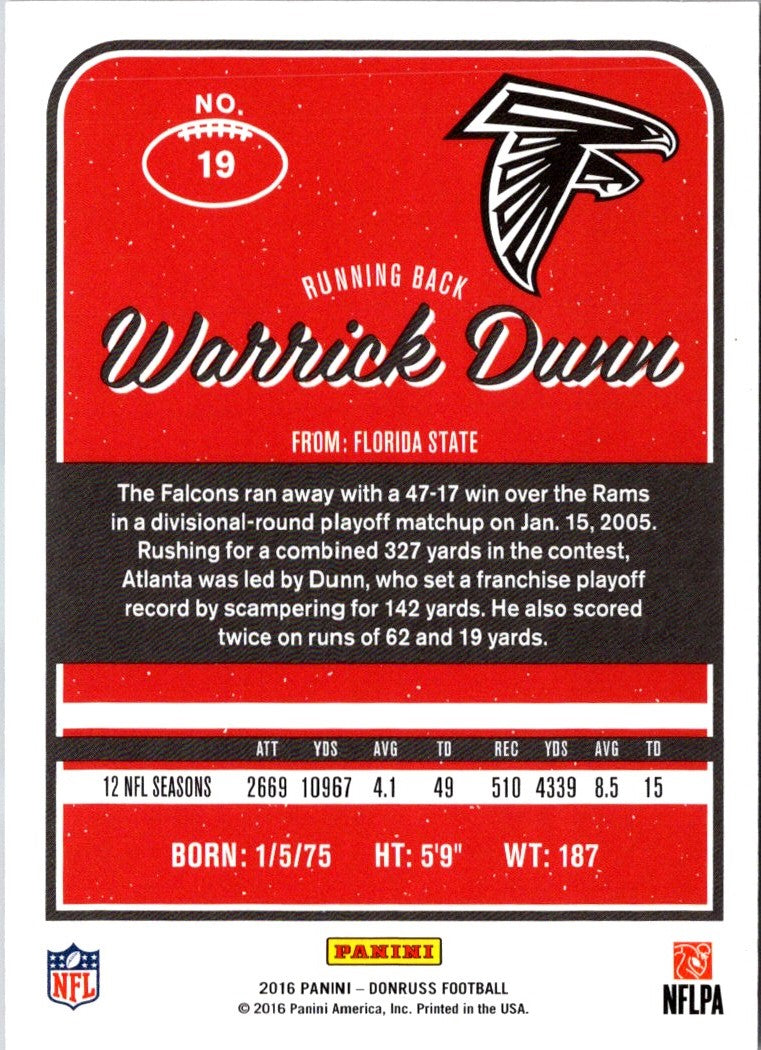 2016 Donruss Warrick Dunn