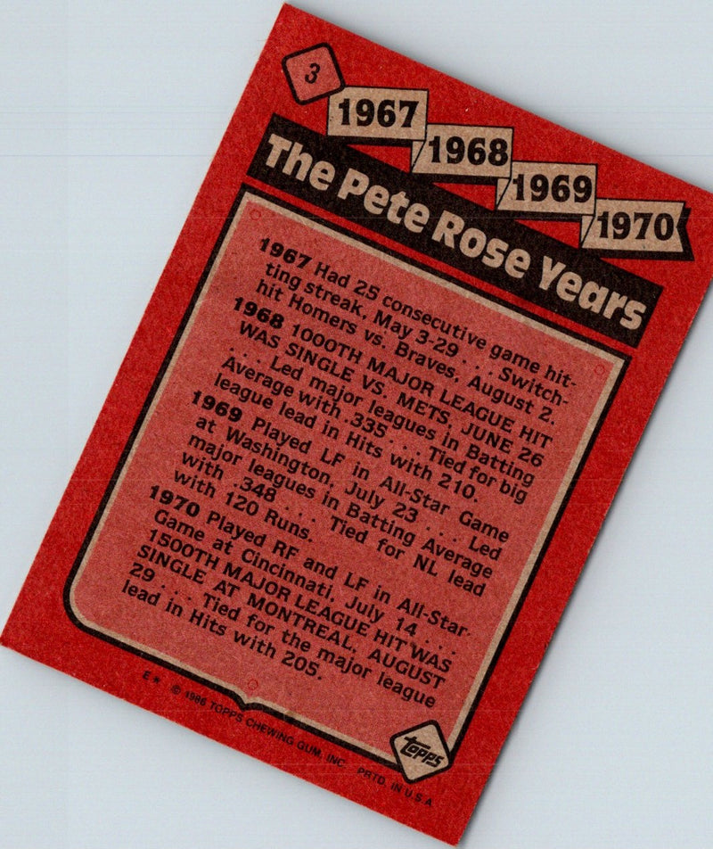 1986 Topps Pete Rose