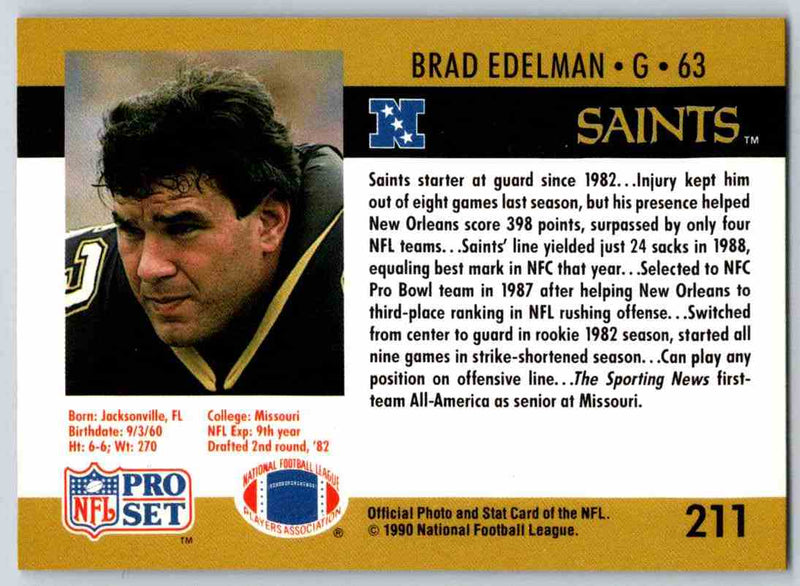 1990 Pro Set Brad Edelman