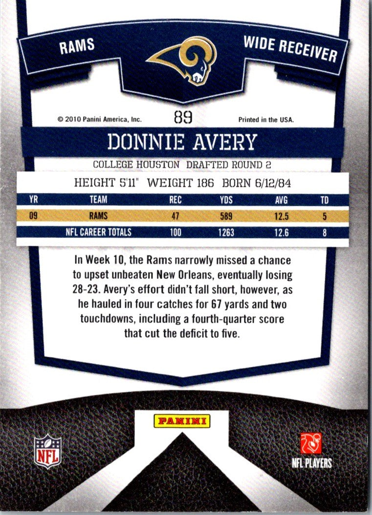 2010 Donruss Elite Donnie Avery