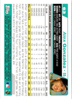 2004 Topps Opening Day Alex Gonzalez #63