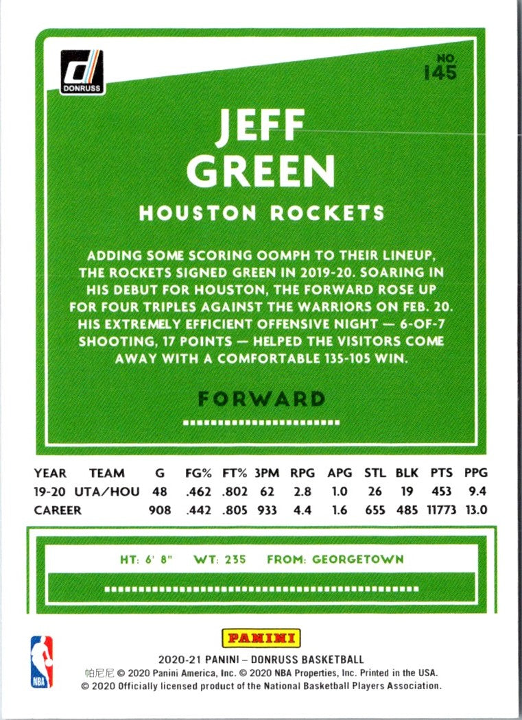 2020 Donruss Jeff Green