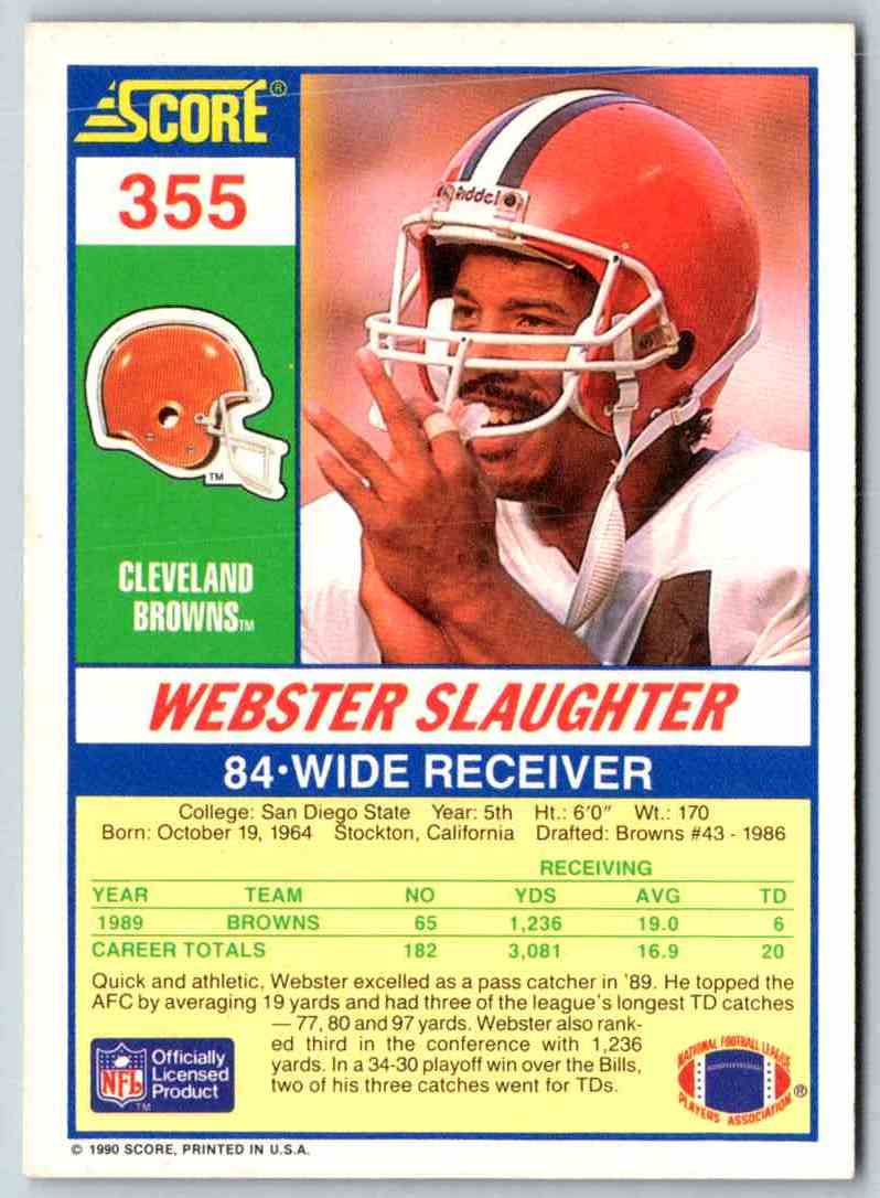 1990 Score Webster Slaughter