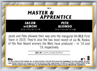 2020 Topps Gallery Master & Apprentice Jacob DeGrom/Pete Alonso #MA-5