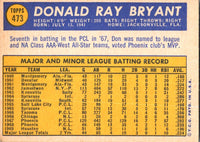 1970 Topps Don Bryant #473 EX-MT+