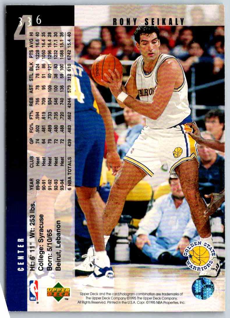 1995 Upper Deck Rony Seikaly