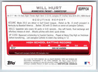 2012 Bowman Will Hurt #BDPP134