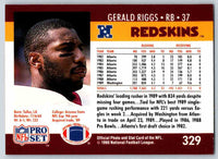 1990 Pro Set Gerald Riggs #329