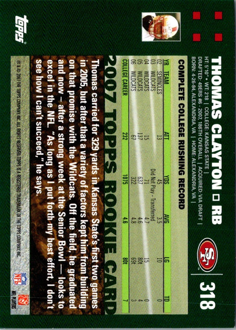 2007 Topps Thomas Clayton