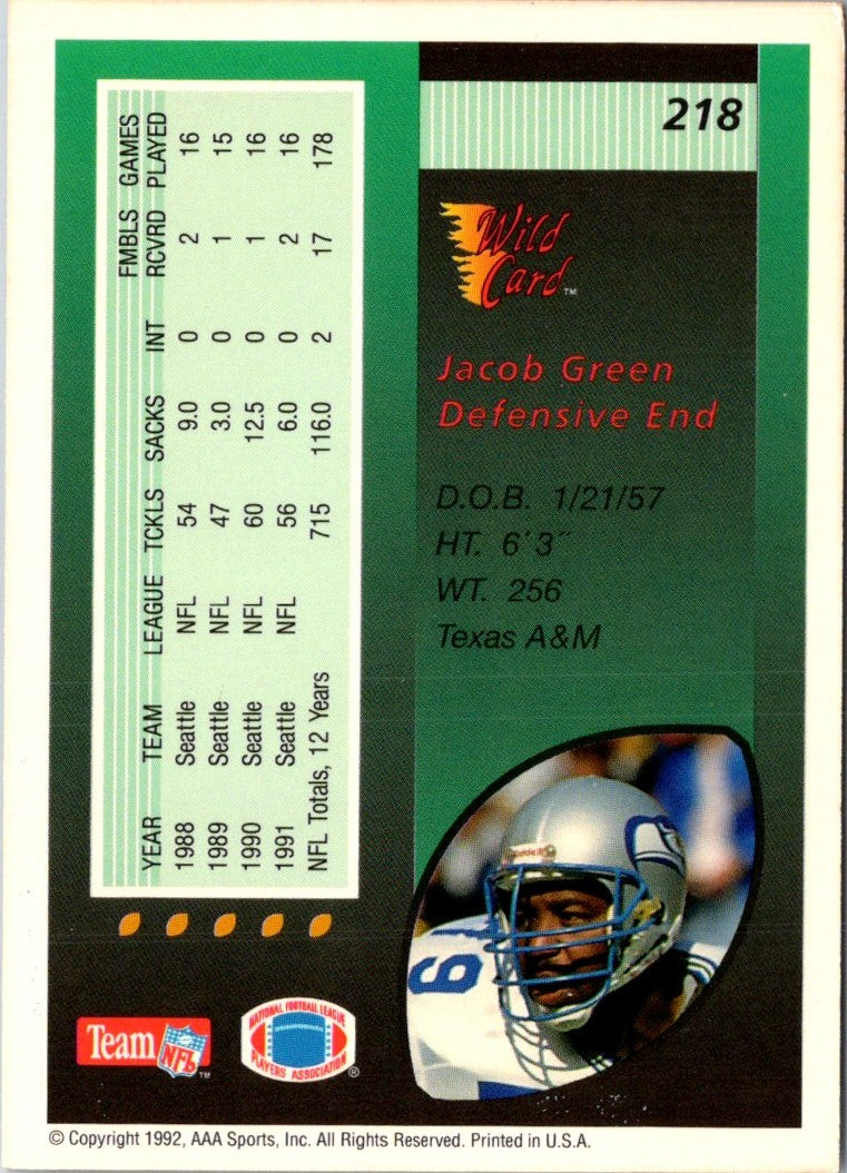 1992 Wild Card Jacob Green