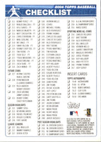 2004 Topps Checklist Checklist #NNO