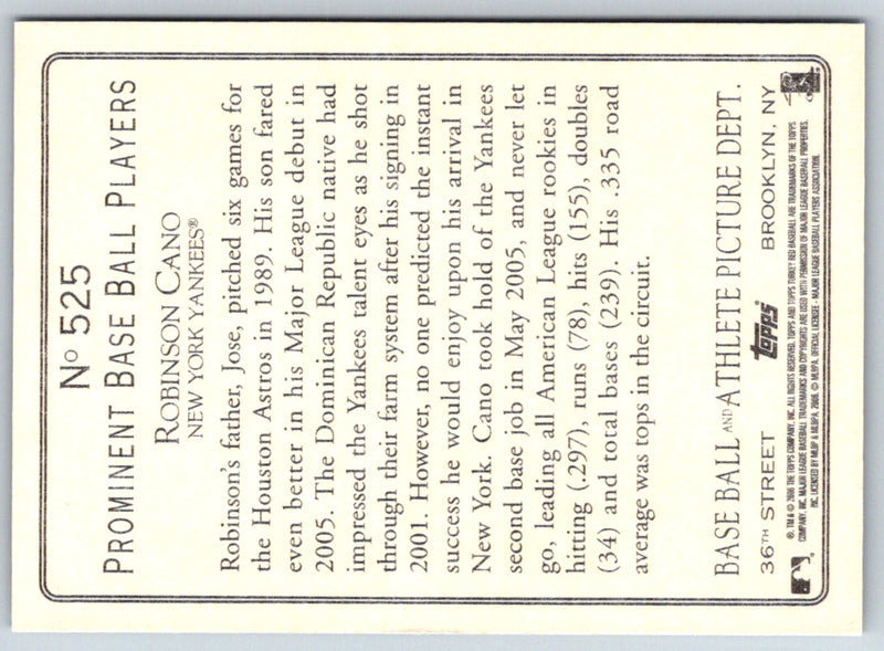 2006 Topps Turkey Red Robinson Cano