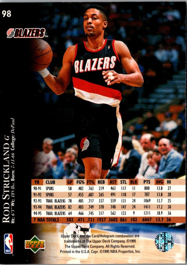 1995 Upper Deck Rod Strickland #98