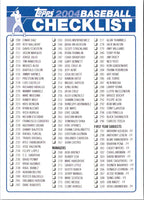 2004 Topps Checklist Checklist #NNO