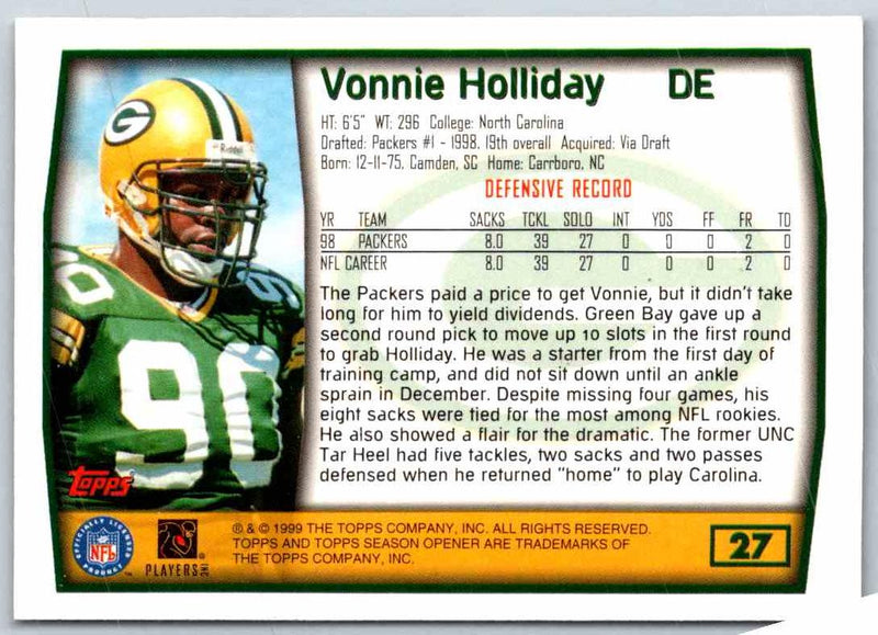 1999 Topps Vonnie Holliday