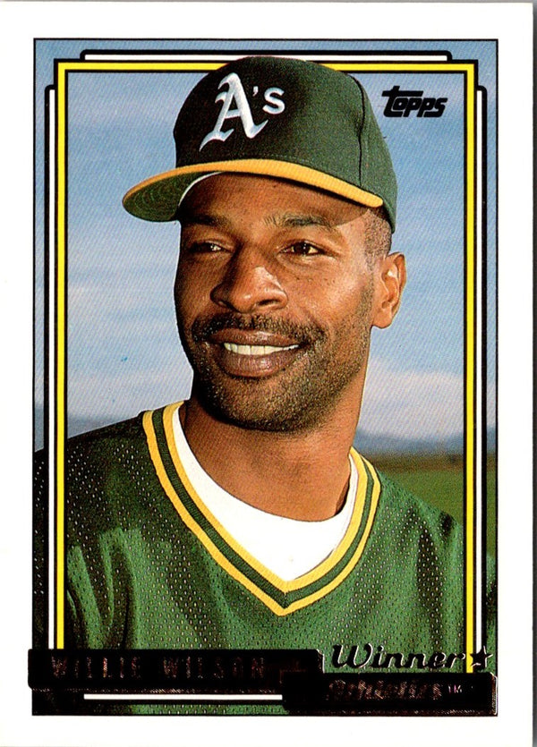 1992 Topps Willie Wilson #536