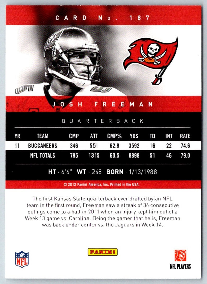 2012 Panini Prestige Josh Freeman