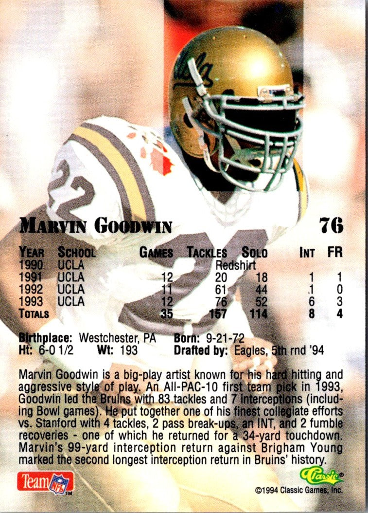 1994 Classic NFL Draft Marvin Goodwin