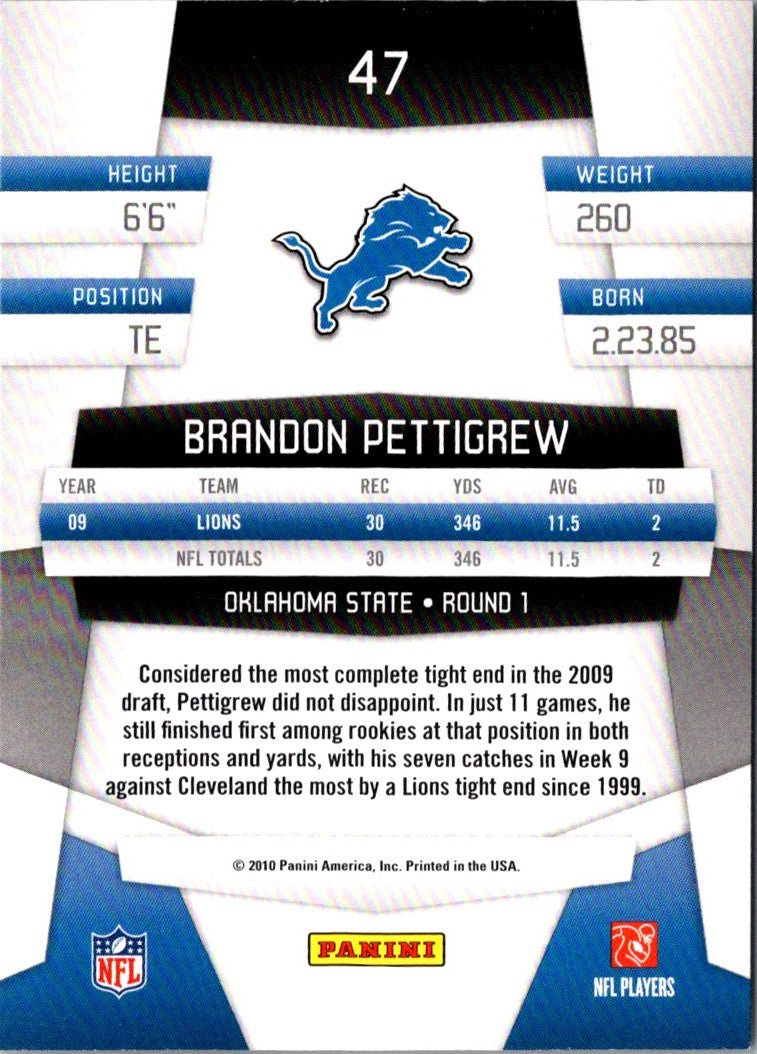 2010 Panini Certified Brandon Pettigrew