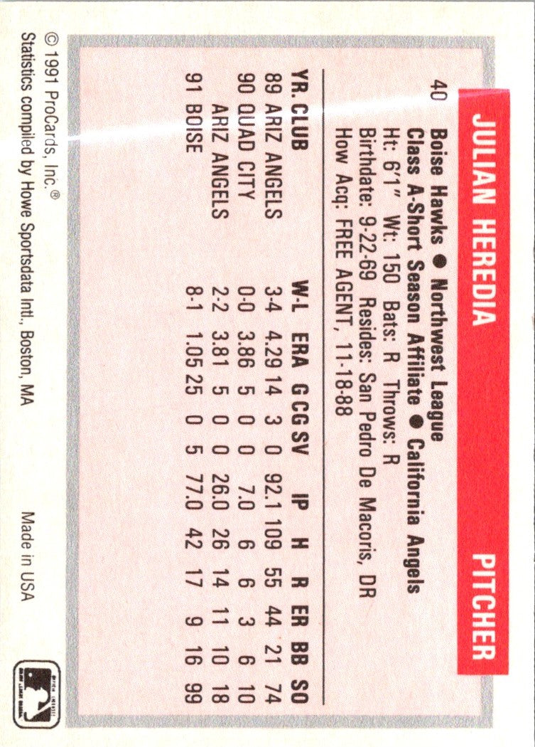 1991 ProCards Julian Heredia