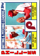 1984 Topps Phillies Batting & Pitching Leaders/Gary Matthews/John Denny