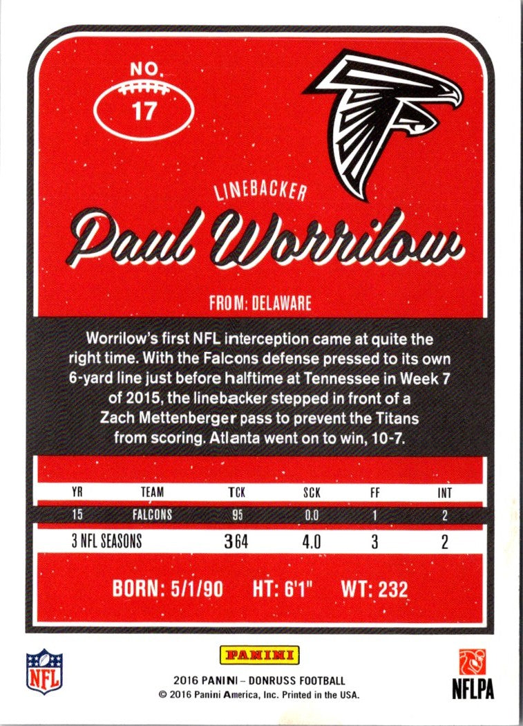 2016 Donruss Paul Worrilow