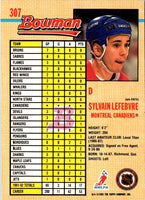 1992 Bowman Sylvain Lefebvre #307