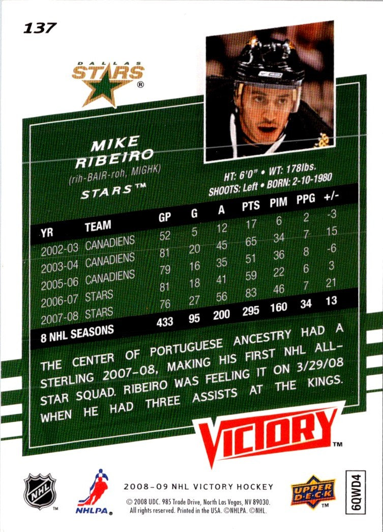 2008 Upper Deck Victory Mike Ribeiro