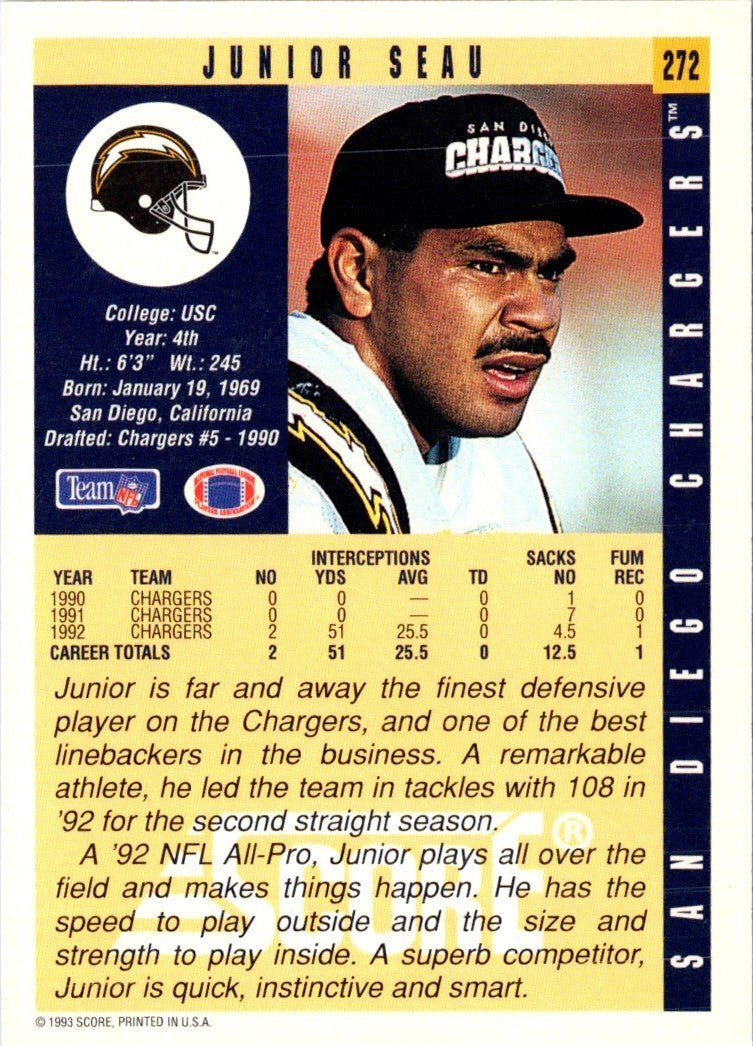 1993 Score Junior Seau
