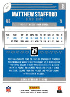 2018 Donruss Optic Matthew Stafford #34