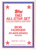 1983 Topps Glossy Send-Ins Bob Horner #12