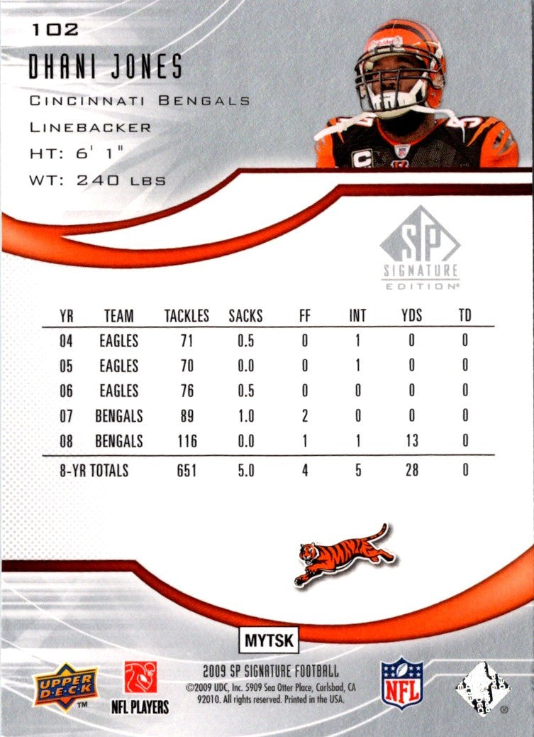 2009 SP Signature Dhani Jones