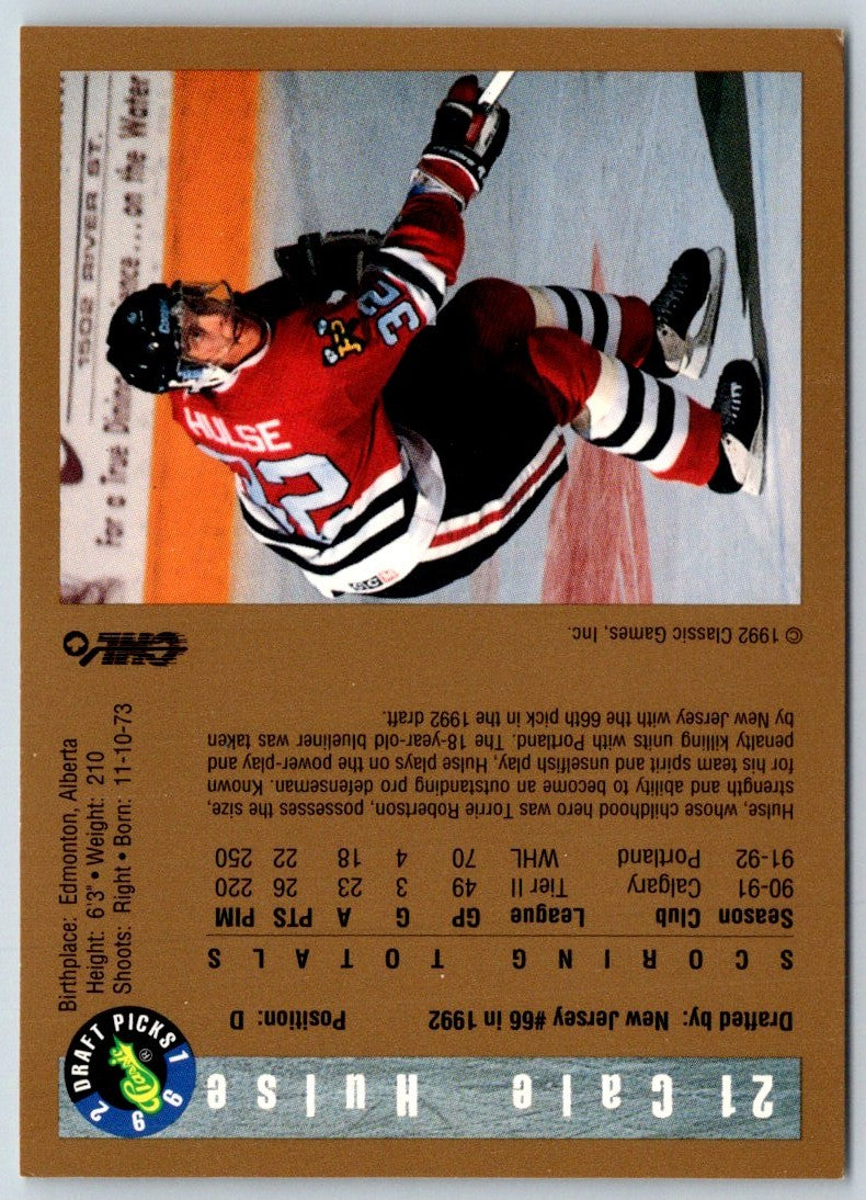 1992 Classic Draft Picks Cale Hulse