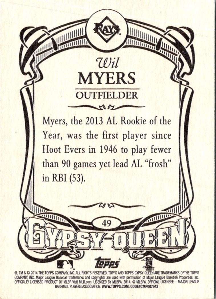 2014 Topps Gypsy Queen Wil Myers