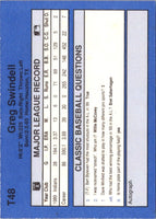 1990 Classic Update Greg Swindell #T48