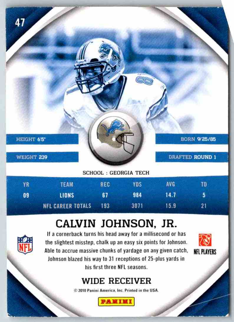 2010 Score Calvin Johnson