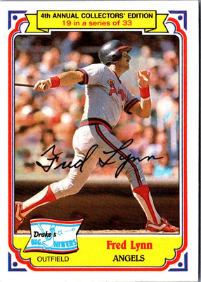 1984 Topps Drake's Big Hitters Fred Lynn #19