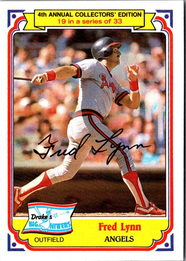 1984 Topps Drake's Big Hitters Fred Lynn #19