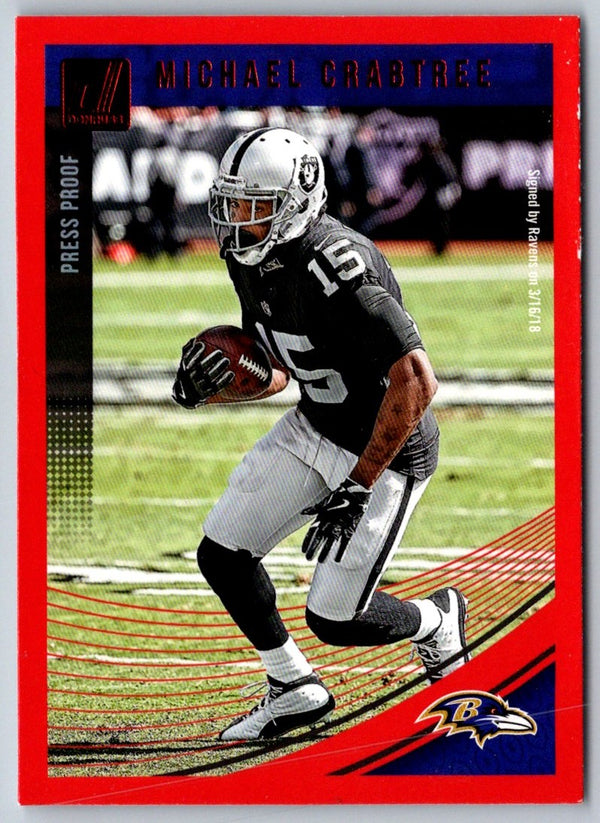 2018 Donruss Press Proof Blue Michael Crabtree #218