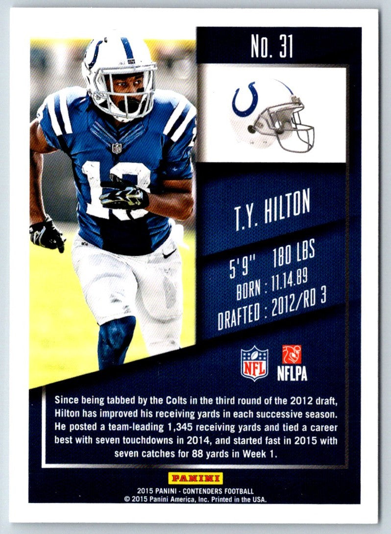 2015 Panini Contenders T.Y. Hilton