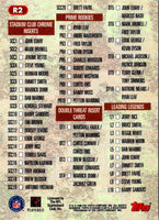 1998 Stadium Club Checklists Retail Checklist: 132-195 and Inserts #R2