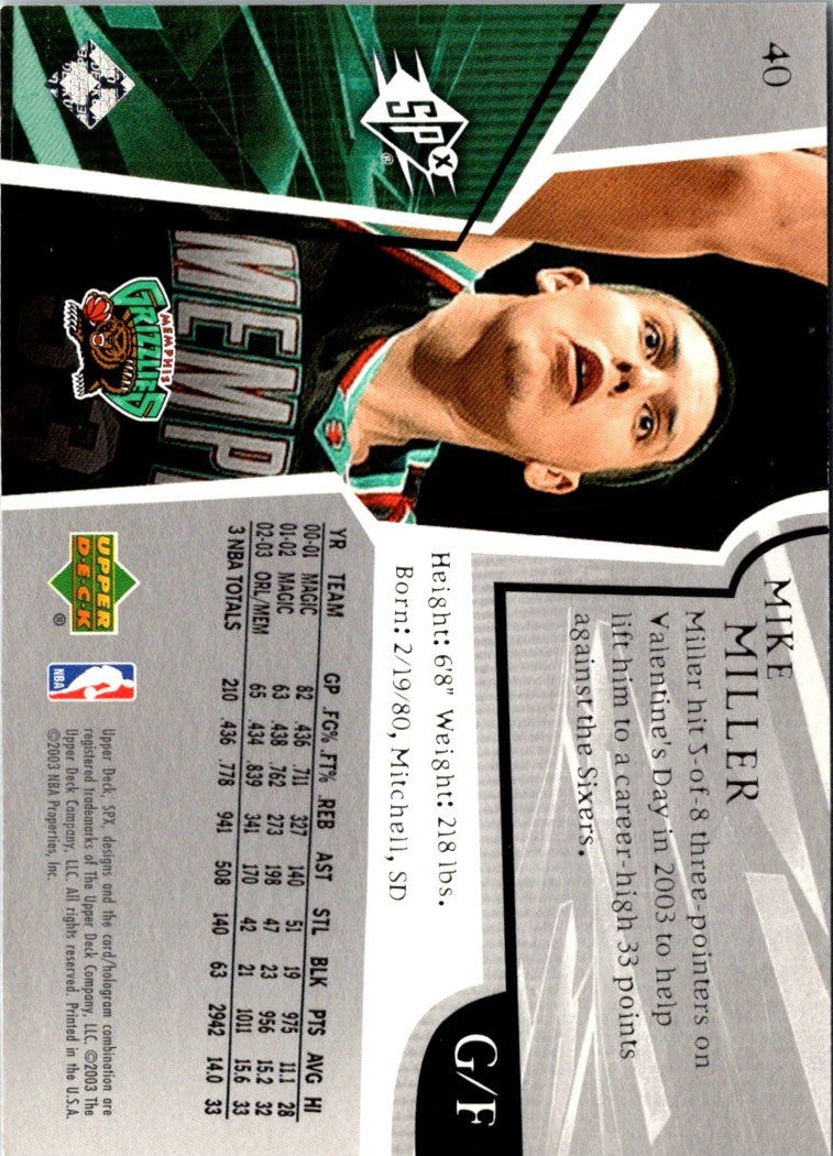 2003 Upper Deck Mike Miller