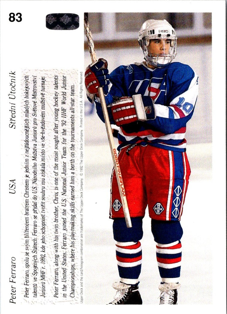 1991 Upper Deck Czech World Juniors Peter Ferraro