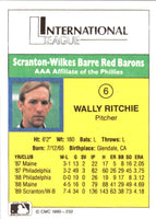 1990 CMC Scranton Red Barons Wally Ritchie #6